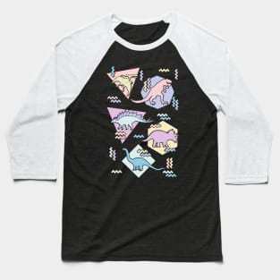 Nineties Dinosaurs Pastel Baseball T-Shirt